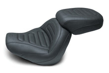 Load image into Gallery viewer, Mustang 18-21 Harley Fat Bob Standard Touring Solo Seat Trapezoid- Black Mustang Motorcycle