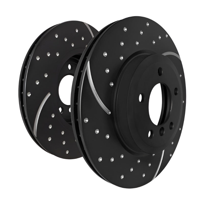 EBC 2019+ Alfa Romeo Stelvio GD Sport Slotted and Dimpled Front Rotors-Brake Rotors - Slot & Drilled-EBC