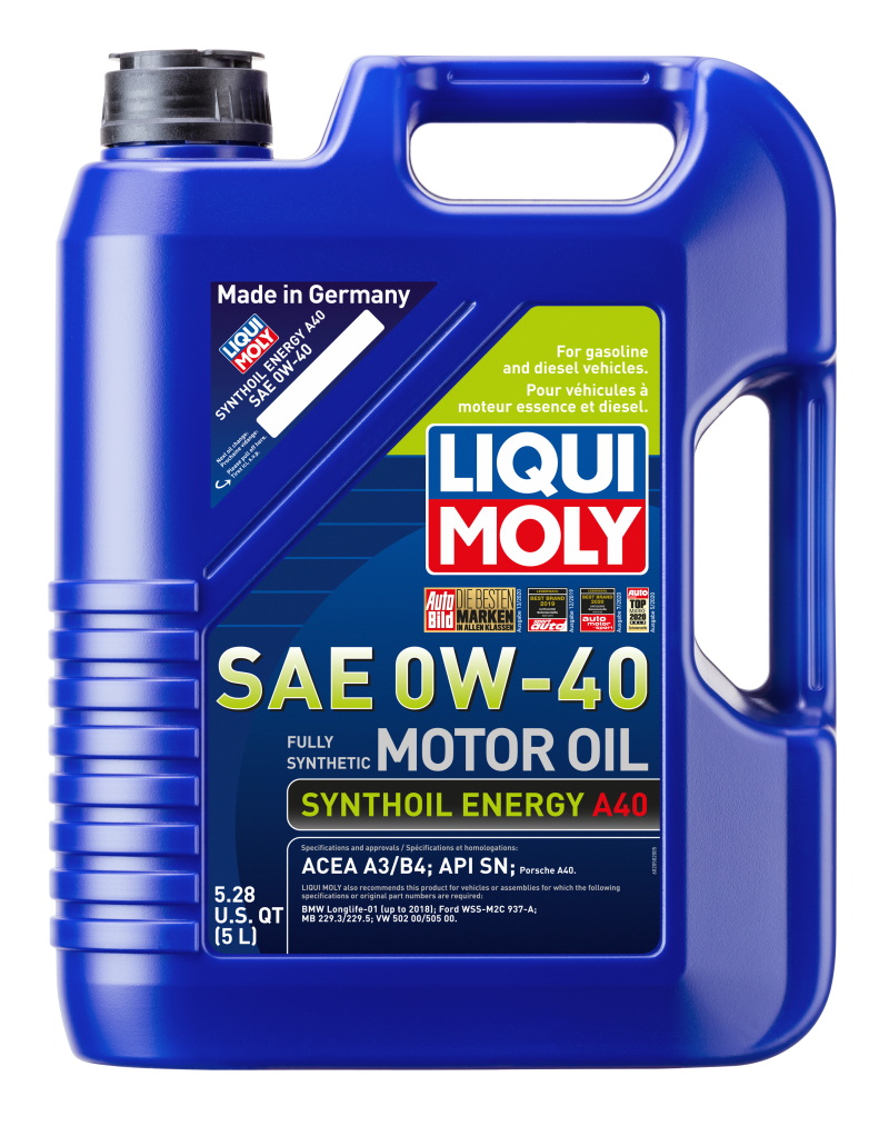 LIQUI MOLY 5L Synthoil Energy A40 Motor Oil SAE 0W40 LIQUI MOLY
