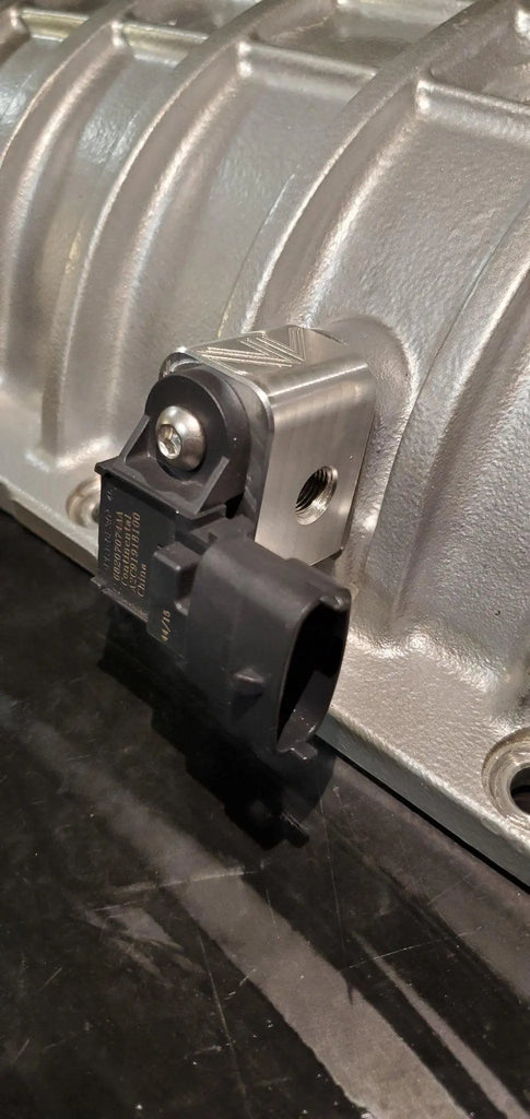 AAD Performance C009-0001 boost reference adapter, black finish view, image 3 of 6