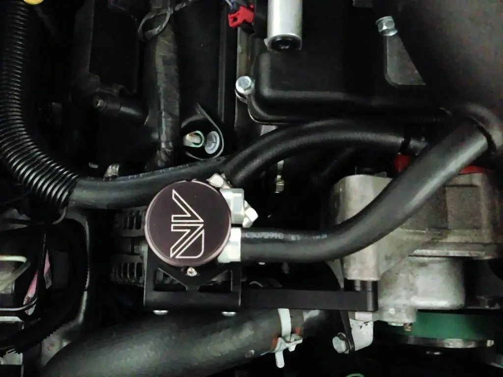 AAD Performance C012-0000 HEMI air oil separator, silver finish view, image 4 of 4