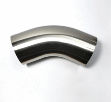 Load image into Gallery viewer, Stainless Bros 4in Diameter 1D / 4in CLR 45 Degree Bend Leg Mandrel Bend - Black Ops Auto Works