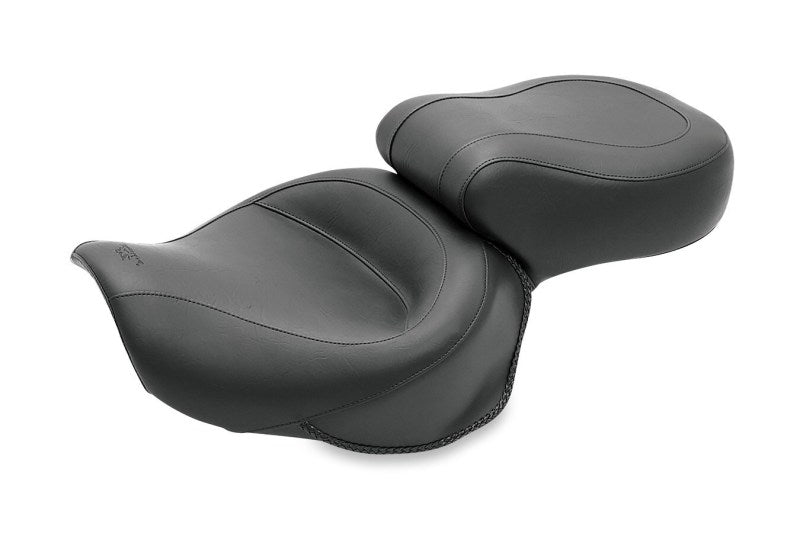Mustang 06-17 Harley Dyna Wide Touring 1PC Seat - Black Mustang Motorcycle