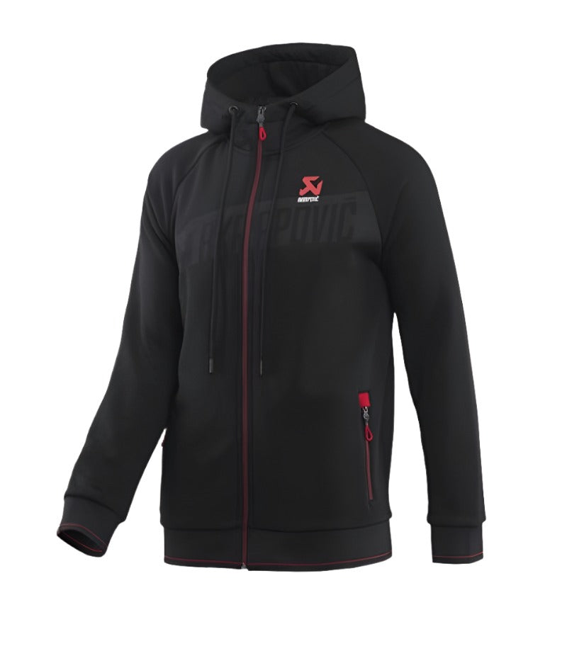 Akrapovic Mens Corpo Zip Hoodie Black - 2XL Akrapovic
