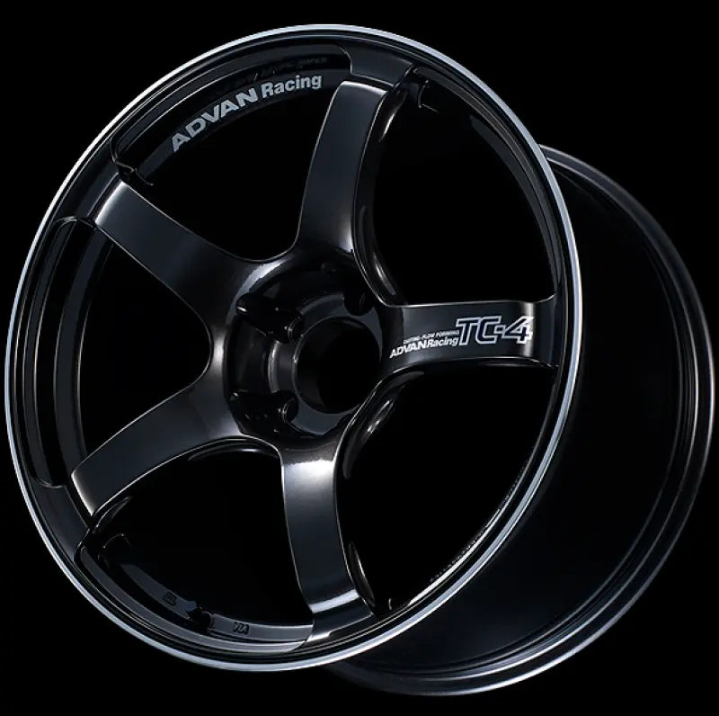 Advan TC4 18x9.5 +35 5-114.3 Racing Black Gunmetallic and Ring Wheel - Advan AVNYAD8J35EBGR