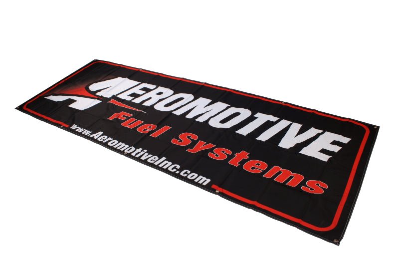 Aeromotive Banner - 32in x 92in (Black/Red) - Black Ops Auto Works