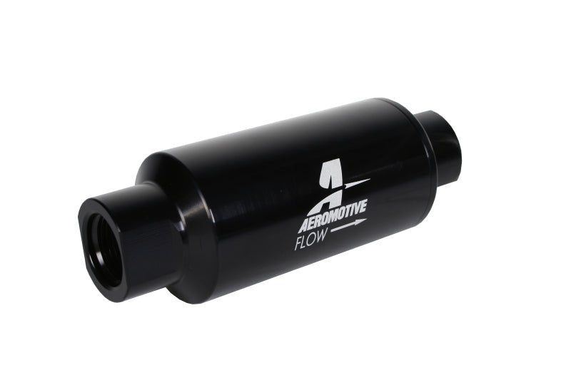 Aeromotive In-Line Filter 10AN 10 Micron Microglass Element Bright-Dip Black 2in OD - Black Ops Auto Works