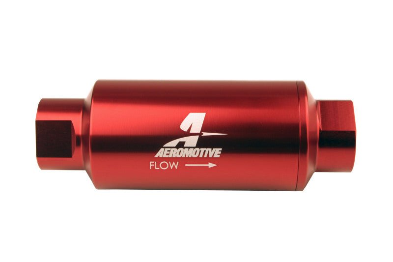 Aeromotive In-Line Filter - (AN-10) 10 Micron Microglass Element Red Anodize Finish - Black Ops Auto Works