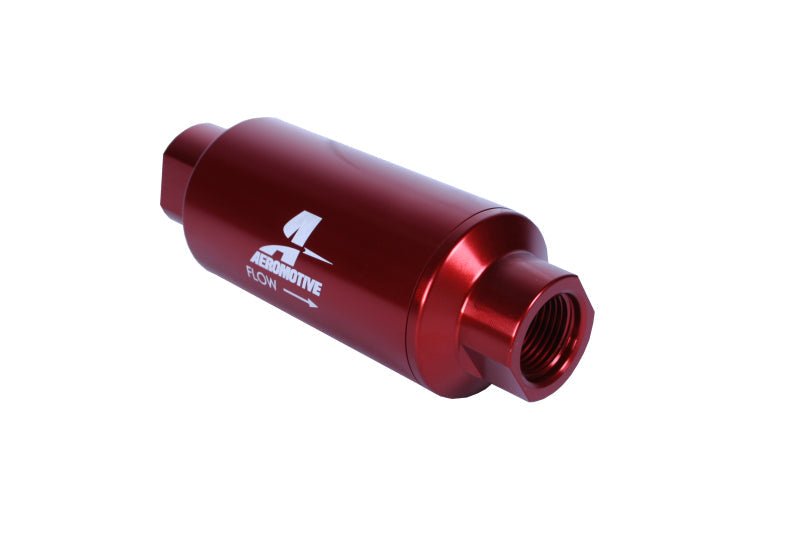 Aeromotive In-Line Filter - (AN-10) 10 Micron Microglass Element Red Anodize Finish - Black Ops Auto Works