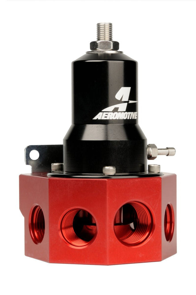 Aeromotive Regulator - 30-120 PSI - .500 Valve - 4x AN-08 and AN-10 inlets / AN-10 Bypass - Black Ops Auto Works