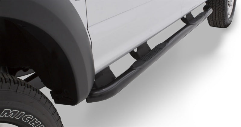 Lund 2019 RAM 1500 Crew Cab 3in. Round Bent Steel Nerf Bars - Black-Nerf Bars-LUND