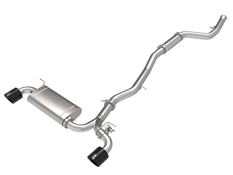aFe POWER Takeda 2021 Toyota Supra 2.0L (t) 2.5in-3in 304 SS CB Exhaust w/ Black Tips aFe