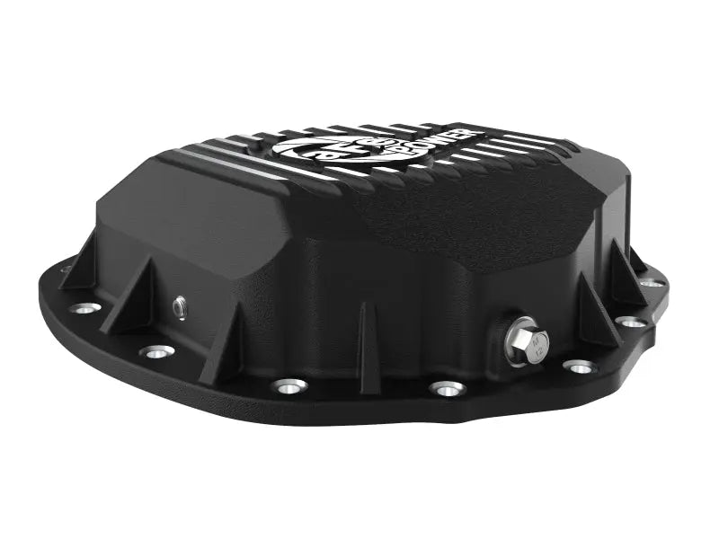 aFe 2020 Chevrolet Silverado 2500 HD Rear Differential Cover Black ; Pro Series w/ Machined Fins - Black Ops Auto Works