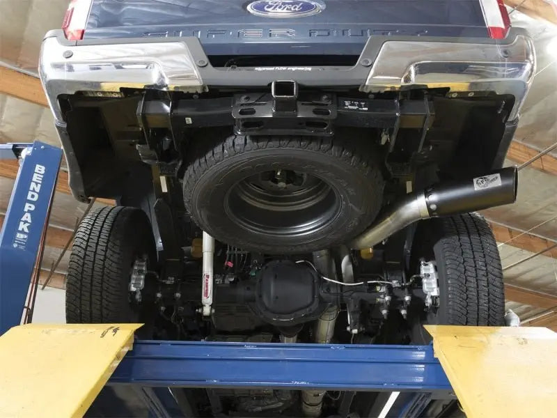 aFe ATLAS 5in DPF-Back Alum Steel Exhaust System w/Black Tip 2017 Ford Diesel Trucks V8-6.7L (td) - Black Ops Auto Works