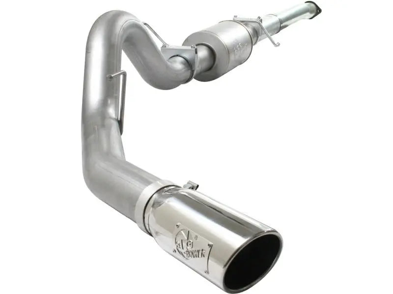aFe Atlas Exhaust 4in Aluminized Cat-Back w/ 304 SS Polished Tip 11-13 Ford F-150 EcoBoost V6 3.5L - Black Ops Auto Works
