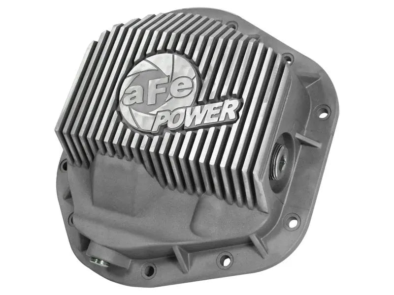 afe Front Differential Cover (Raw; Street Series); Ford Diesel Trucks 94.5-14 V8-7.3/6.0/6.4/6.7L - Black Ops Auto Works