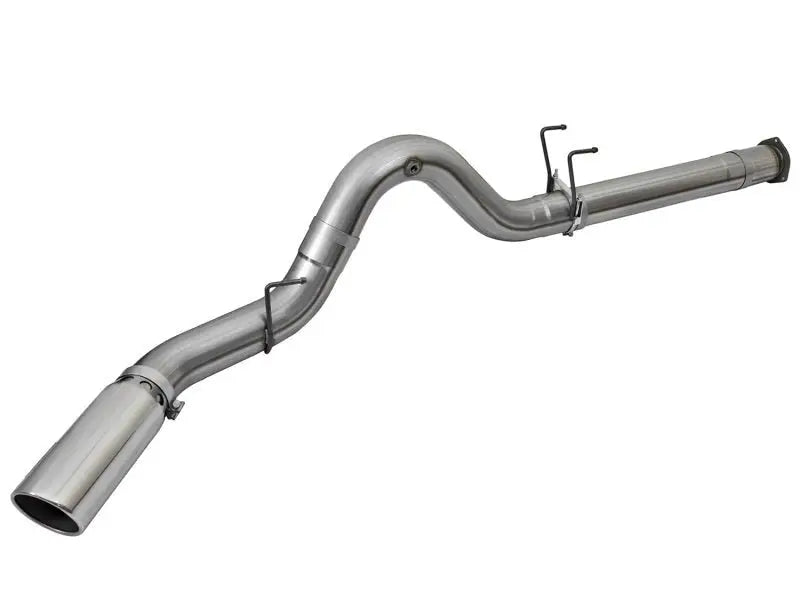 aFe LARGE BORE HD 5in 409-SS DPF-Back Exhaust w/Polished Tip 2017 Ford Diesel Trucks V8 6.7L (td) - Black Ops Auto Works