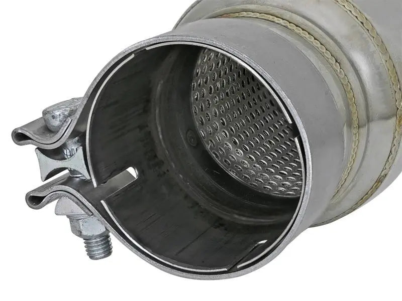 aFe MACH Force-Xp 409 SS Resonator 3in. Inlet/Outlet / 4in. Diameter / 12in. Body / 16in. Length - Black Ops Auto Works