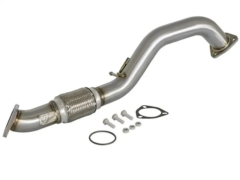 aFe Power Elite Twisted Steel 16-17 Honda Civic I4-1.5L (t) 2.5in Rear Down-Pipe Mid-Pipe - Black Ops Auto Works