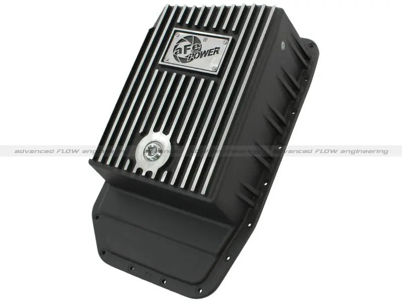aFe Power Transmission Pan Black Machined 09-14 Ford 6R80 F-150 Trucks - Black Ops Auto Works