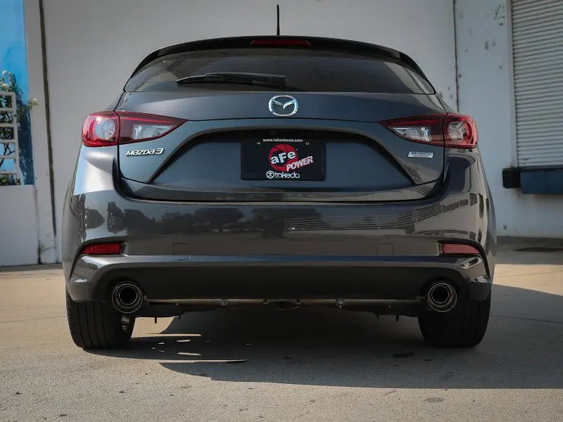 aFe Takeda 2-1/2in 304 SS Axle-Back Exhaust w/ Carbon Fiber Tips 14-18 Mazda 3 L4 2.0L/2.5L - Black Ops Auto Works