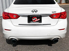 Load image into Gallery viewer, aFe Takeda 2.5in 304 SS Cat-Back Exhaust System w/ Black Tips 16-18 Infiniti Q50 V6-3.0L (tt) - Black Ops Auto Works