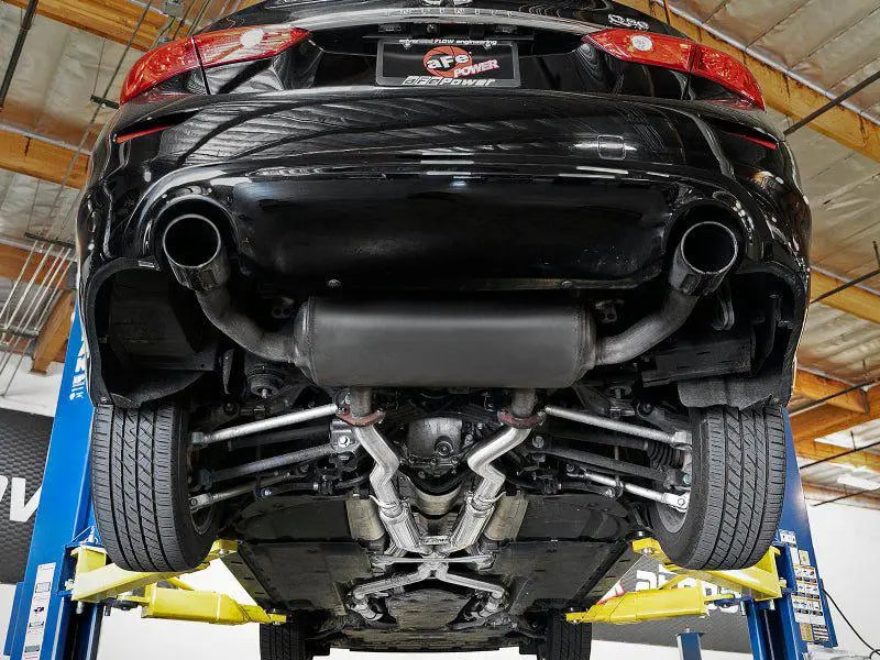 aFe Takeda 2.5in to 3in 304 SS Y-Pipe Exhaust System 16-18 Infiniti Q50/Q60 V6-3.0L (tt) - Black Ops Auto Works