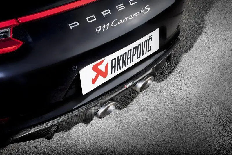 Akrapovic 16-17 Porsche 911 Carrera S/4/4S/GTS (991.2) Slip-On Line (Titanium) w/ Titanium Tips - Black Ops Auto Works