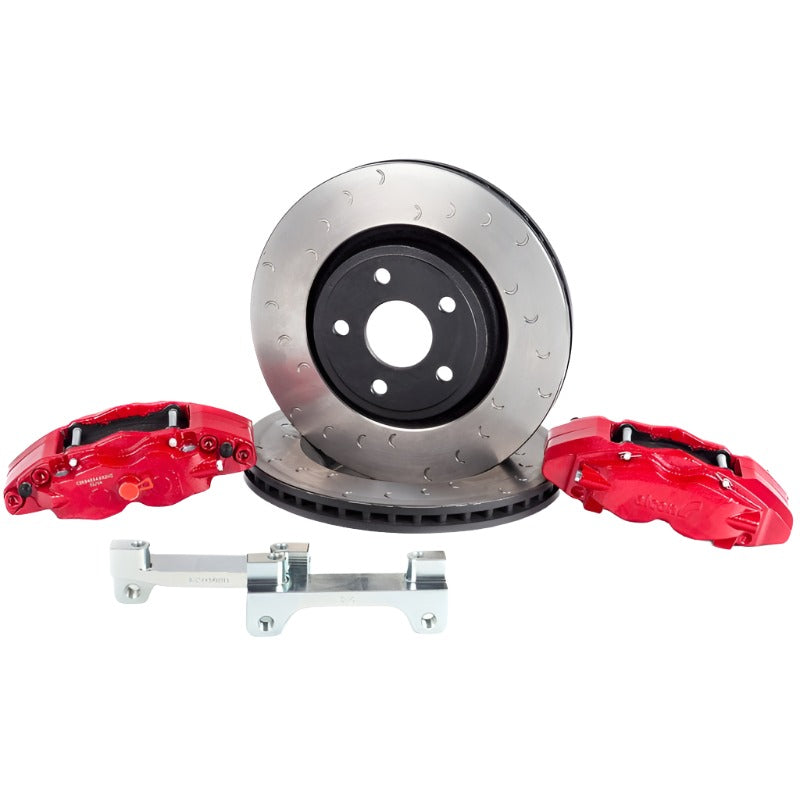 Alcon 2018+ Jeep JL 350x32mm Rotors 6-Piston Red Calipers Front Brake Upgrade Kit - Black Ops Auto Works