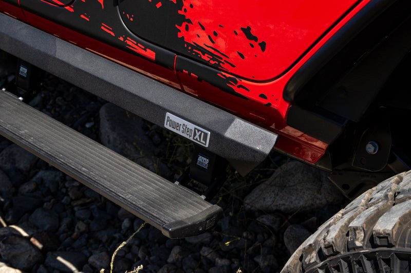 AMP Research 18-23 Jeep Wrangler JL 2DR PowerStep XL - Black (Incl OEM Style Illumination) - Black Ops Auto Works