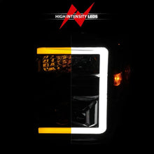 Load image into Gallery viewer, ANZO 08-10 Ford F-250 - F-550 Super Duty Projector Headlights w/ Light Bar Switchback Black Housing ANZO ANZ111586
