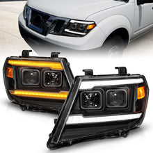 Load image into Gallery viewer, ANZO 09-20 Nissan Frontier Black Projector Plank Style DRL w/ Switchback &amp; Sequential LED DRL ANZO ANZ111597