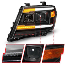 Load image into Gallery viewer, ANZO 09-20 Nissan Frontier Black Projector Plank Style DRL w/ Switchback &amp; Sequential LED DRL ANZO ANZ111597