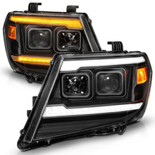 Load image into Gallery viewer, ANZO 09-20 Nissan Frontier Black Projector Plank Style DRL w/ Switchback &amp; Sequential LED DRL ANZO ANZ111597