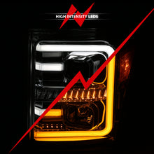Load image into Gallery viewer, ANZO 11-16 Ford F-250/F-350/F-450 Projector Headlights w/ Plank Style Switchback Chrome w/Amber ANZO ANZ111407
