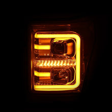 Load image into Gallery viewer, ANZO 11-16 Ford F-250/F-350/F-450 Projector Headlights w/ Plank Style Switchback Chrome w/Amber ANZO ANZ111407