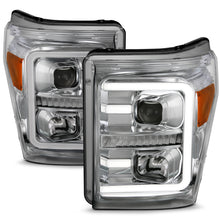 Load image into Gallery viewer, ANZO 11-16 Ford F-250/F-350/F-450 Projector Headlights w/ Plank Style Switchback Chrome w/Amber ANZO ANZ111407