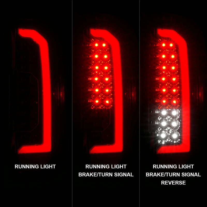ANZO 15-21 GMC Canyon Full LED Taillights w/ Red Lightbar Black Housing/Clear Lens ANZO ANZ311434
