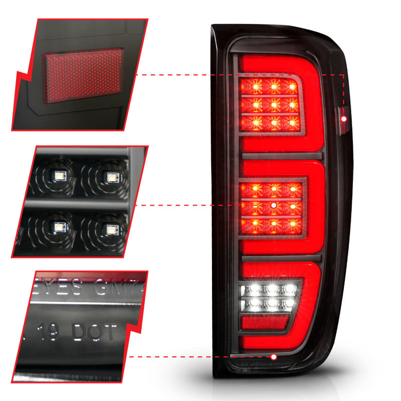 Anzo 19-23 GMC Sierra 1500/2500HD/3500HD Black Replacement Full LED Bar Tail Light ANZO ANZ311459