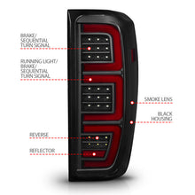 Load image into Gallery viewer, Anzo 19-23 GMC Sierra 1500/2500HD/3500HD Smoke Black Replacement Full LED Bar Tail Light ANZO ANZ311458