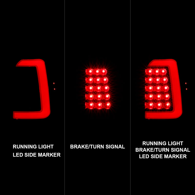 ANZO 1997-2004 Dodge Dakota LED Taillights Black Housing Smoke Lens Pair ANZO ANZ311348