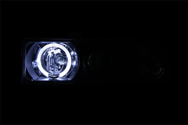 ANZO 1998-2005 Chevrolet S-10 Projector Headlights w/ Halo Black ANZO ANZ111015