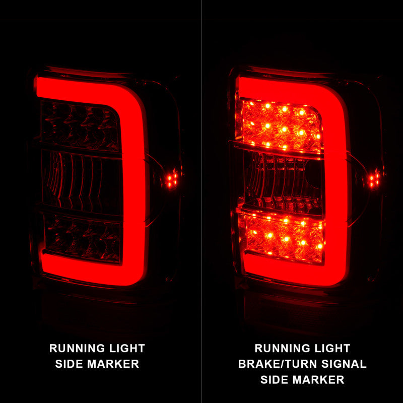 ANZO 2001-2011 Ford Ranger LED Tail Lights w/ Light Bar Chrome Housing Red/Clear Lens ANZO ANZ311393