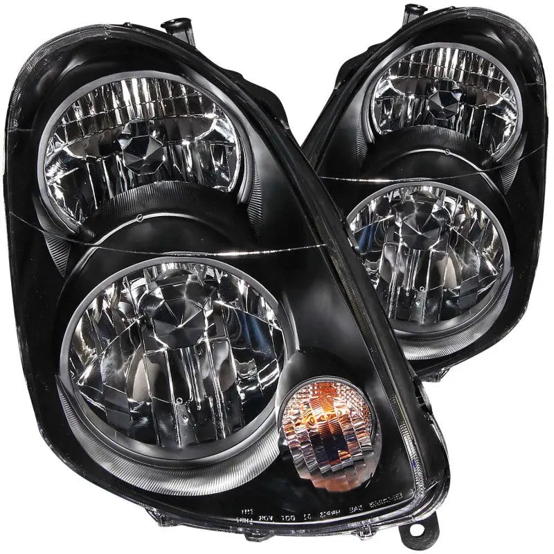 ANZO 2003-2004 Infiniti G35 Crystal Headlights Black ANZO ANZ121172