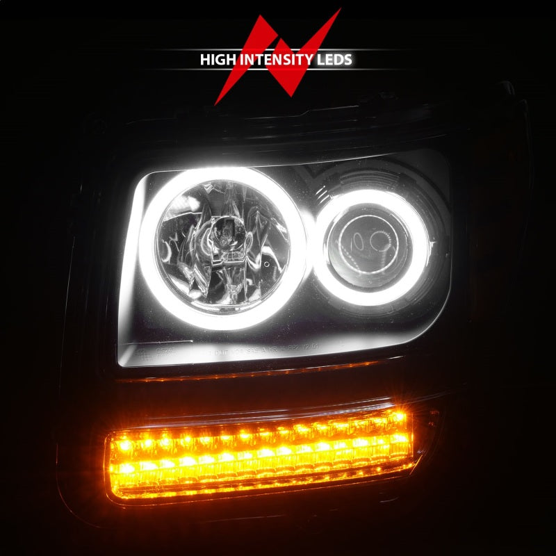ANZO 2007-2012 Dodge Nitro Projector Headlights w/ Halo Black (CCFL) G2 ANZO ANZ111145