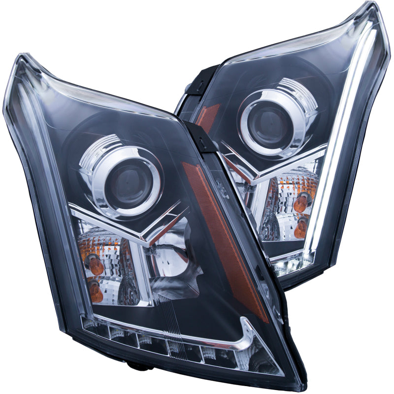 ANZO 2010-2015 Cadillac Srx Projector Headlights w/ Plank Style Design Black ANZO ANZ111308