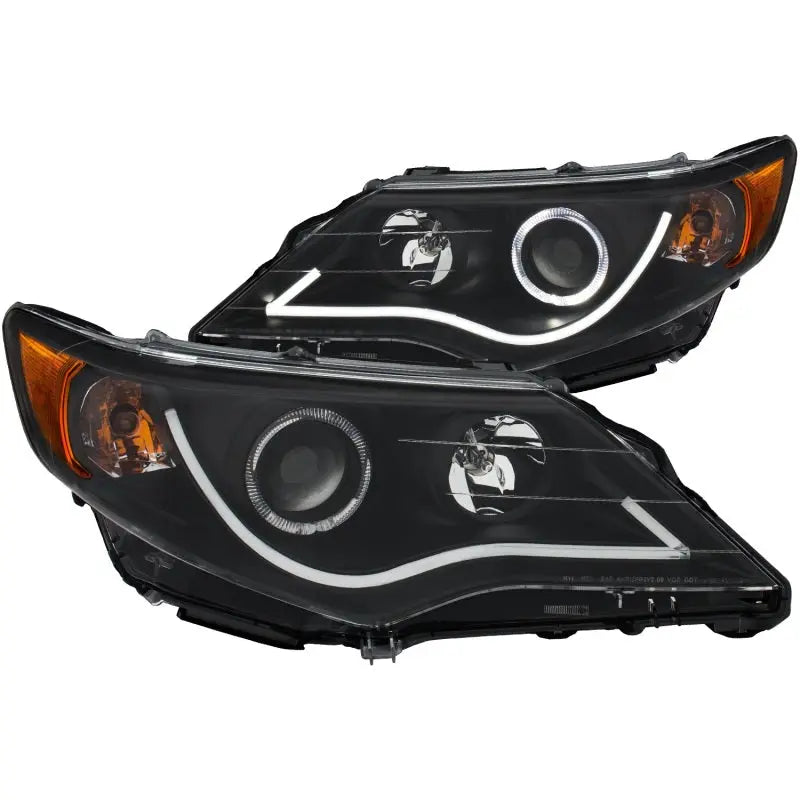 ANZO 2012-2013 Toyota Camry Projector Headlights w/ Halo Black ANZO ANZ121512