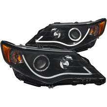 Load image into Gallery viewer, ANZO 2012-2013 Toyota Camry Projector Headlights w/ Halo Black ANZO ANZ121512