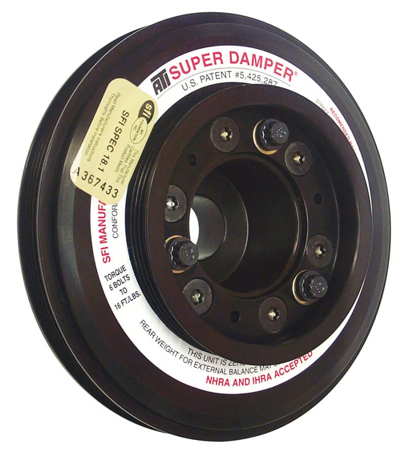 ATI Damper - 7.45in - Alum - (3) 4 Grv - Nissan RB26 R32 - 1000 HP - 2 Ring - 1Pc - Black Ops Auto Works