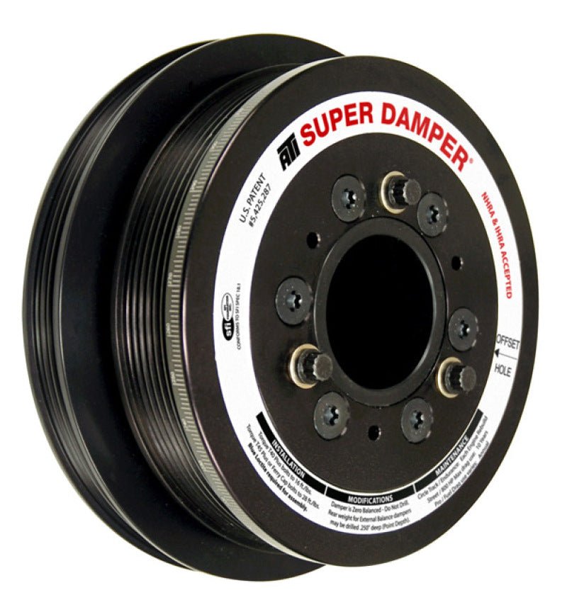 ATI Damper - 7.48in - Alum - 6 Grv - No A/C - LS3 Camaro - 10-15 - Gen 3 Vortec Truck - LS - Black Ops Auto Works